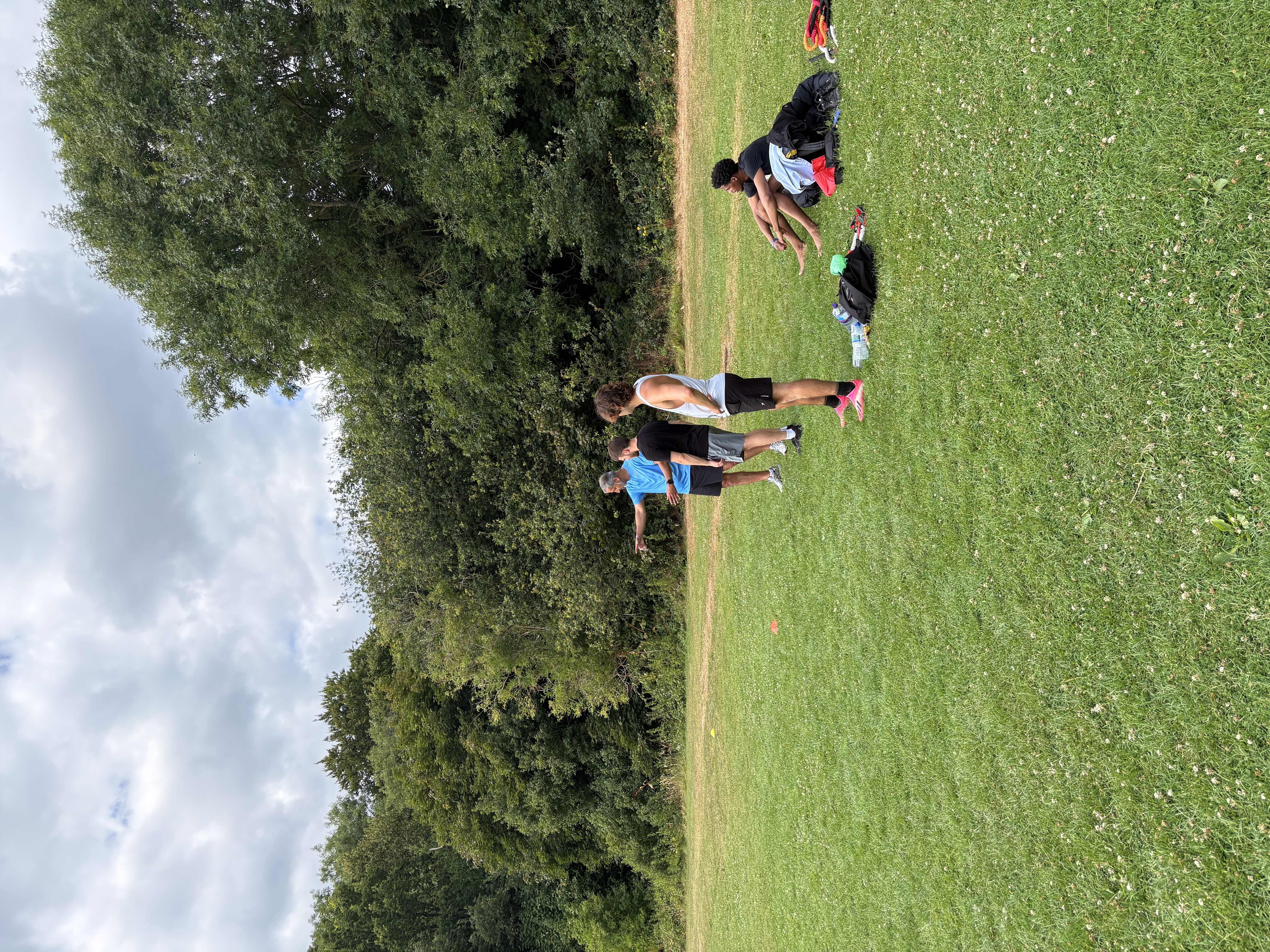 Outdoor coaching session in a London park
